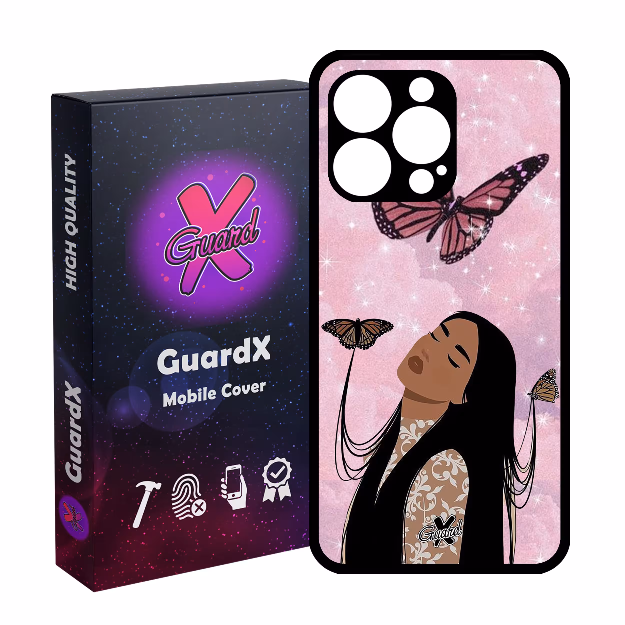 کاور گارد ایکس طرح Girl مدل Glass10297 مناسب برای گوشی موبایل اپل iPhone 13 Pro