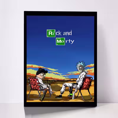 تابلو مدل Rick &amp; Morty کد F-1050