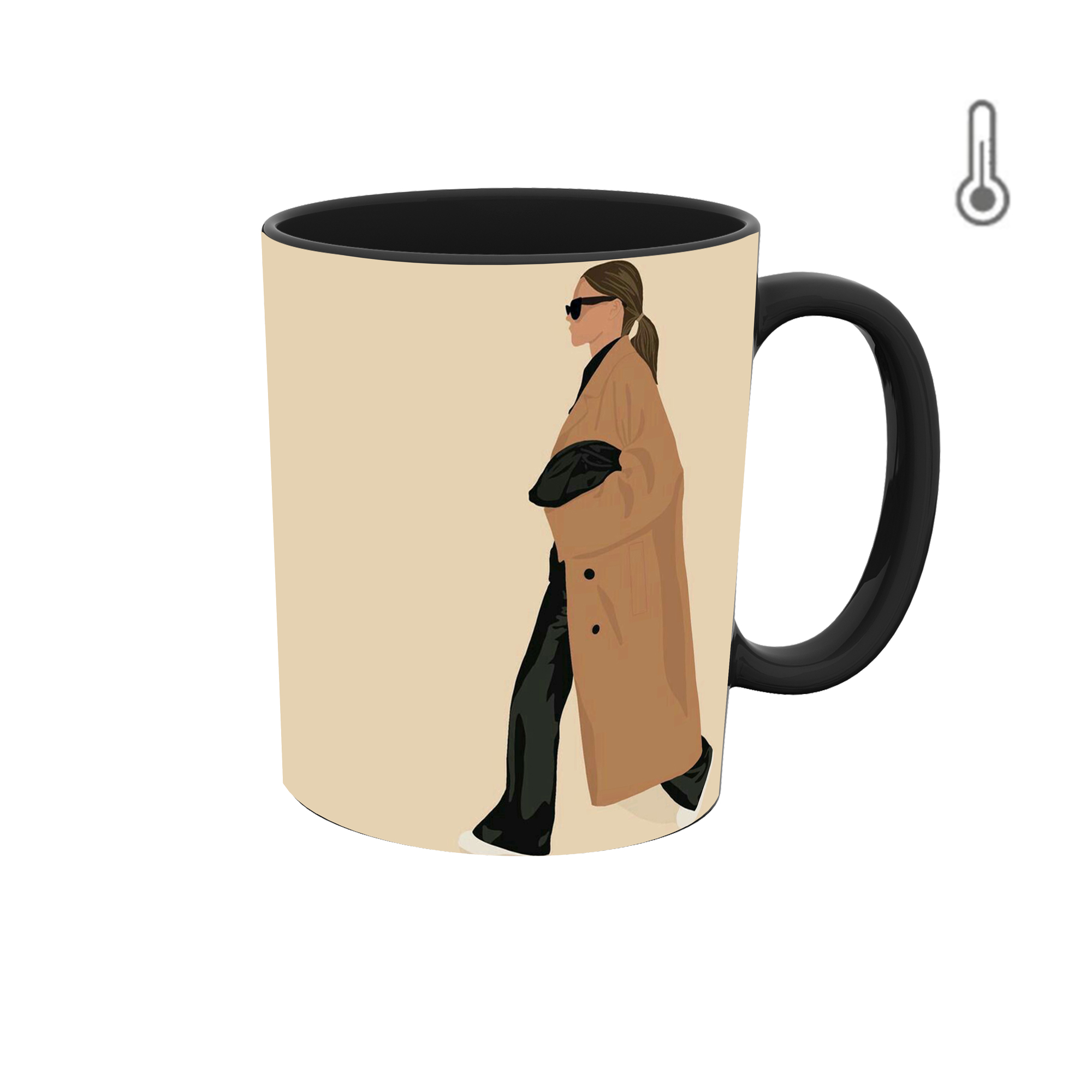 ماگ حرارتی طرح گرافیکی دخترانه