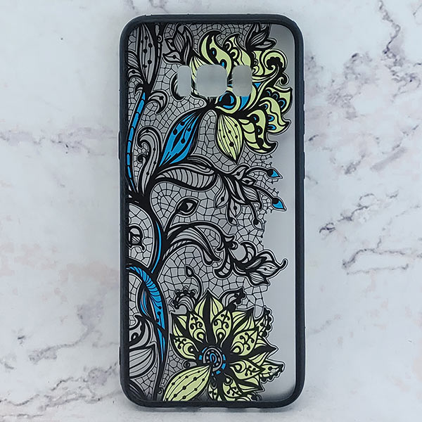 کاور فانتزی طرحدار مدل دانتل مناسب برای گوشی موبایل سامسونگ Galaxy S8 Plus - گل زرد و آبی