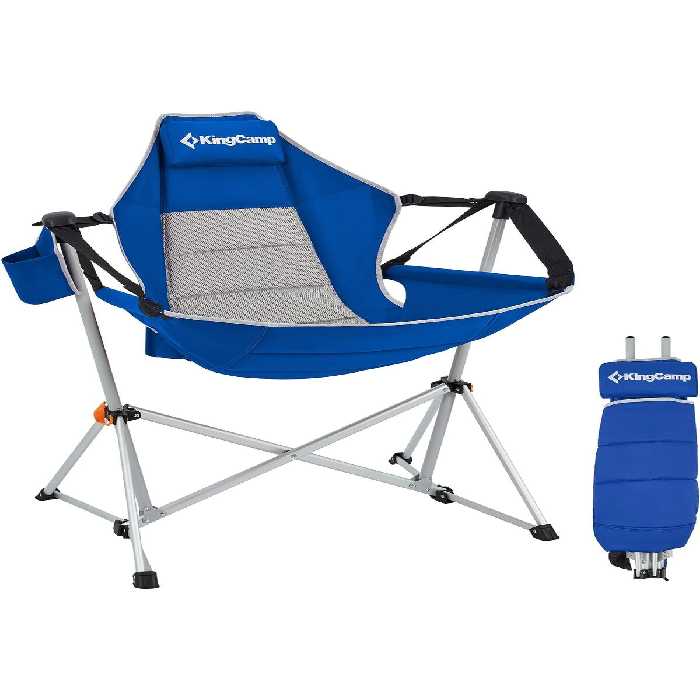 صندلی کمپ آبی کمپینگ ترکیبی کامل از راحتی و دوام: اردوگاه طراحی ارگونومیک قابل تنظیم KINGCAMP