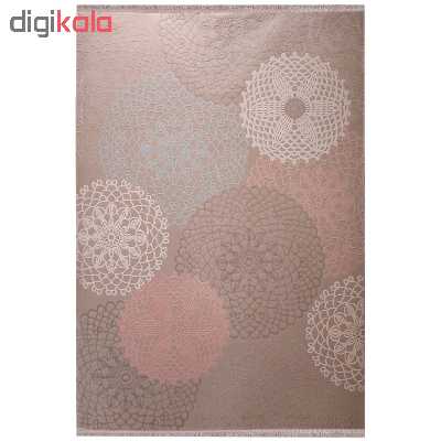 فرش ماشینی زمرد مشهد طرح HA07 زمینه بژ