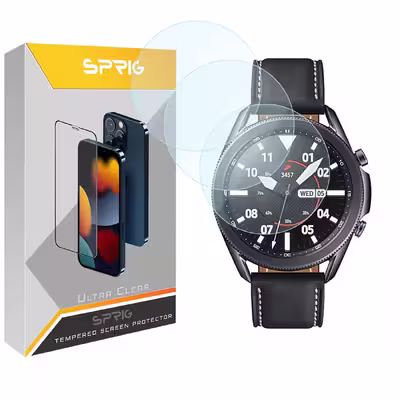 محافظ صفحه نمایش اسپریگ مدل SPG مناسب برای ساعت هوشمند سامسونگ Galaxy Watch 3 45mm بسته سه عددی