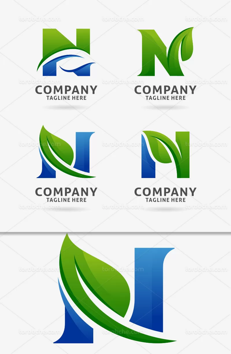 وکتور لوگو حرف N | گرافیک با طعم تربچه