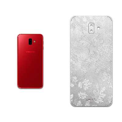 برچسب پوششی ماهوت مدل Silver-Wildflower مناسب برای گوشی موبایل سامسونگ Galaxy J6 Plus