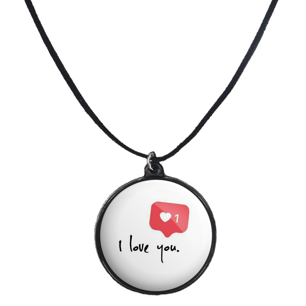 گردنبند پرمانه طرح دوستت دارم کد pmb.228 