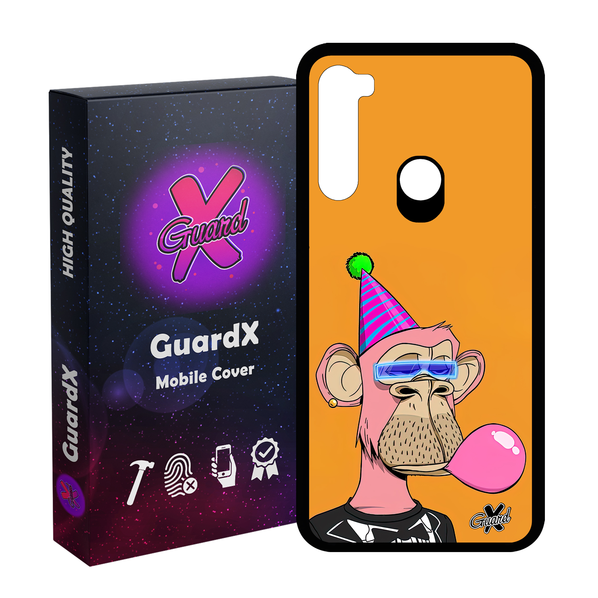 کاور گارد ایکس طرح میمون مدل Glass10433 مناسب برای گوشی موبایل شیائومی Redmi Note 8