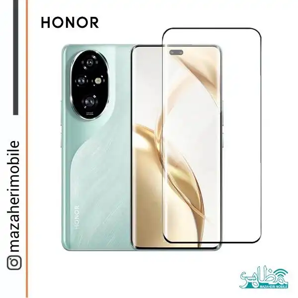 گلس محافظ صفحه نمایش آنر honor 200 فول چسب شیشه ایی - فروشگاه موبایل مظاهری