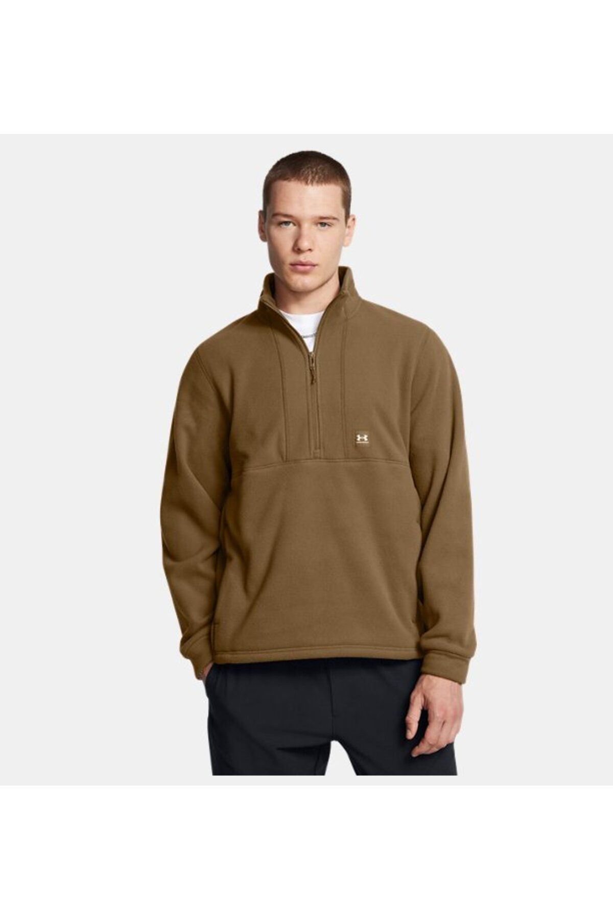 سویشرت ورزشی چند رنگ مردانه پیراهن پشم گوسفند وسیع با نیمی از زیپ 498 Under Armour