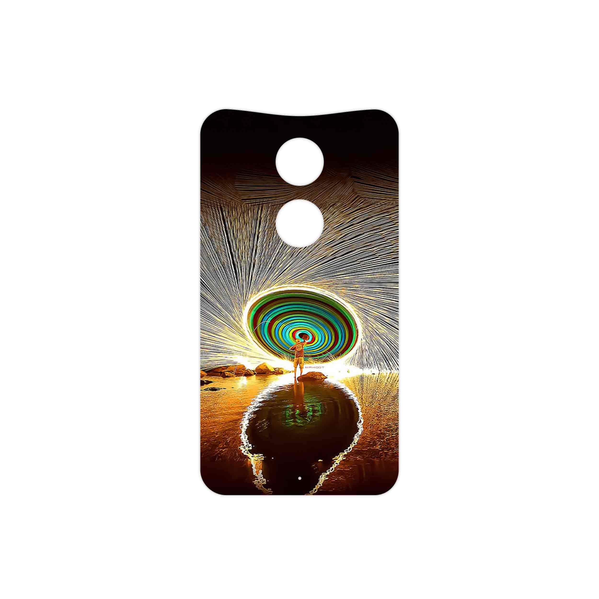 برچسب پوششی ماهوت مدل Night Light Fountain مناسب برای گوشی موبایل موتورولا Moto X 2014