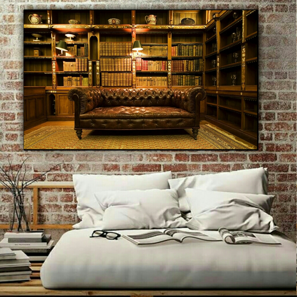 تابلو بوم طرح کتابخانه جهان مدل SDB607