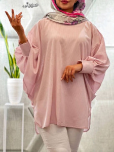 پانچو زنانه حریر ساتین مدل تونیک