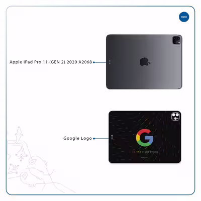 برچسب پوششی ماهوت مدل Google-Logo مناسب برای تبلت اپل iPad Pro 11 (GEN 2) 2020 A2068
