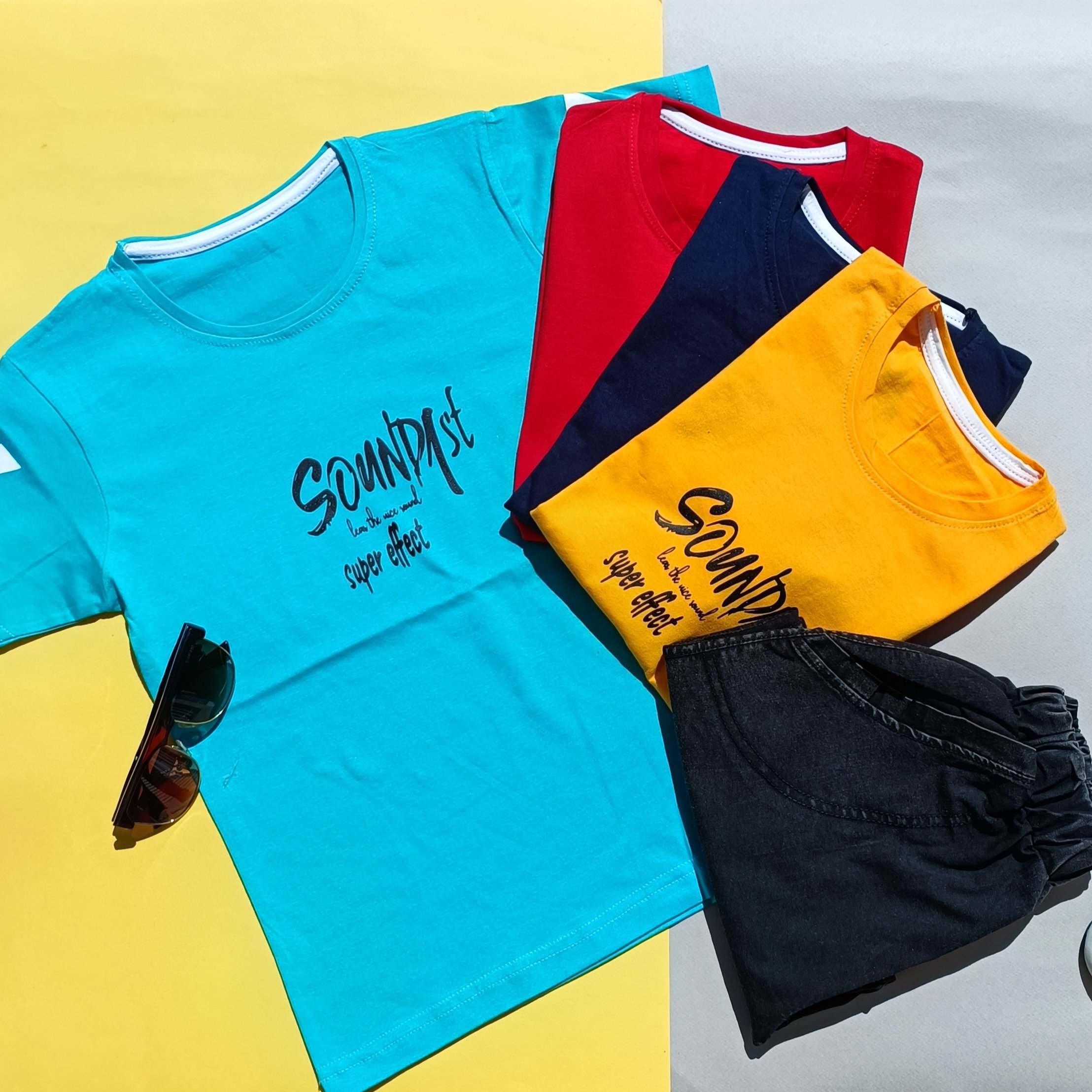 تیشرت و شلوارک لی کاغذی پسرانه