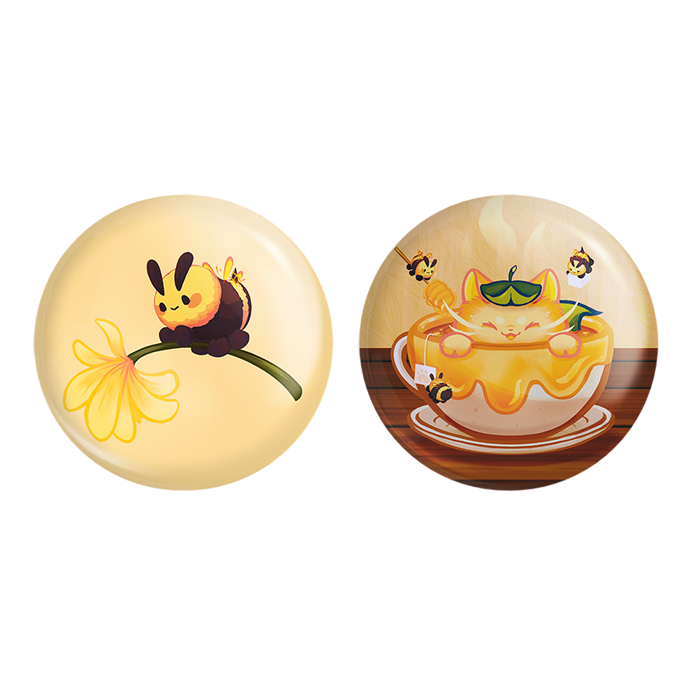 پیکسل خندالو مدل زنبور و گربه حیوانات بامزه کد 2105421063 مجموعه 2 عددی