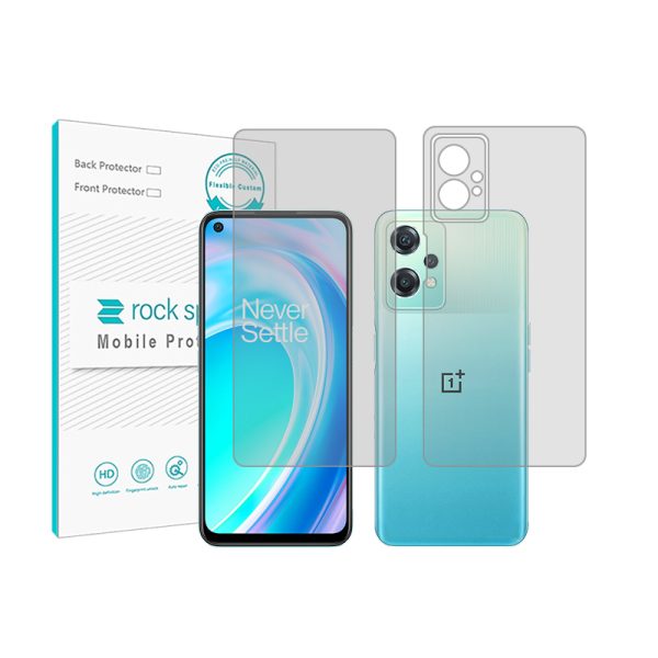 گلس محافظ صفحه نمایش و پشت گوشی وان پلاس Nord CE 2 Lite 5G مدل نانو هیدروژل شفاف برند راک اسپیس کدSS