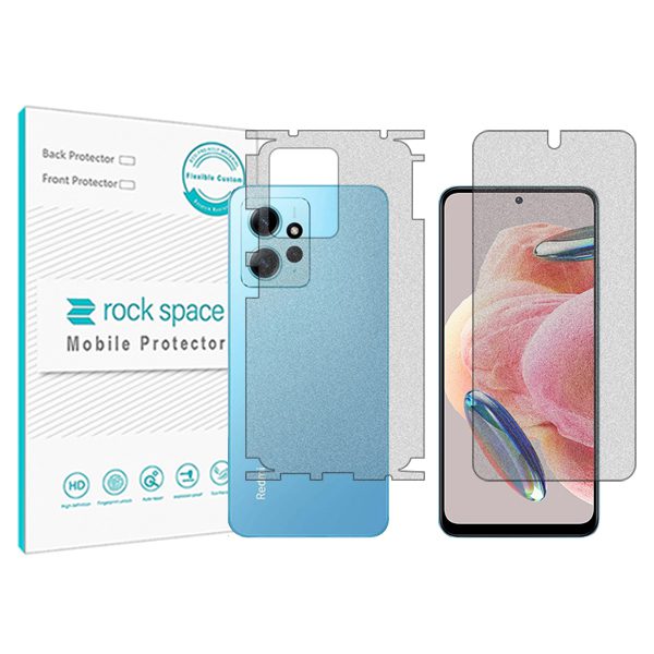 گلس صفحه نمایش و پشت گوشی شیائومی Redmi Note 12 4G مدل نانو هیدروژل مات برند راک اسپیس کد MS