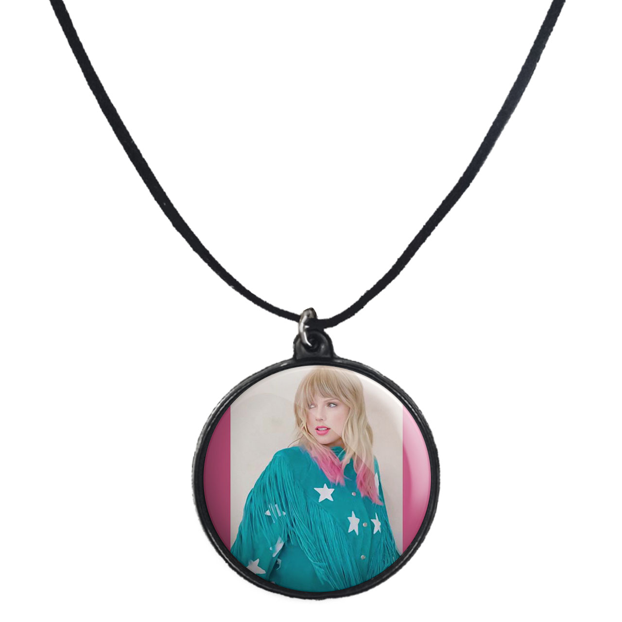 گردنبند پرمانه طرح تیلور سویفت کد pmb.2842 مدل دو طرفه