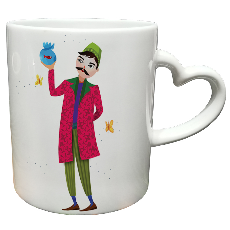 ماگ مدل دسته قلبی طرح عید نوروز کد 81