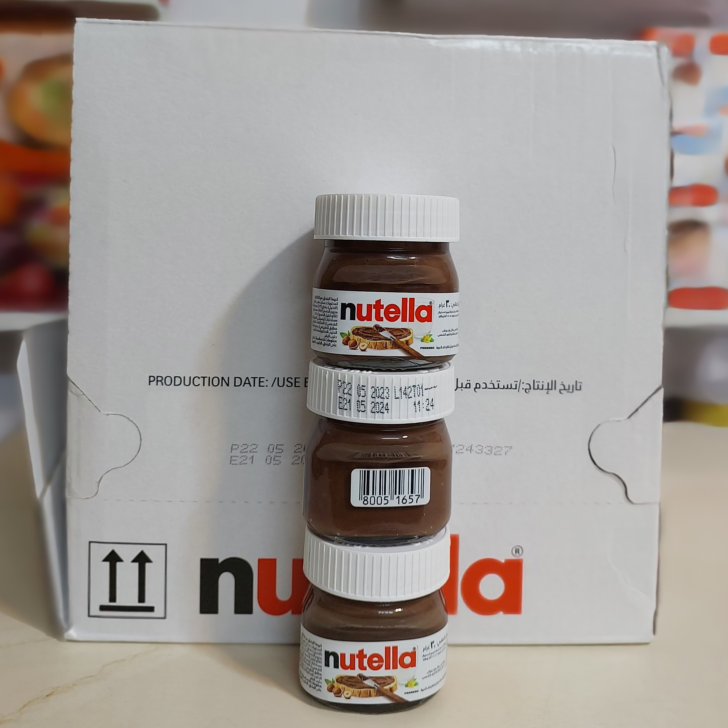 نوتلا مینی30گرم کادوئی اصل ایتالیا درجه یک(پک1عددی)بهترین هدیه