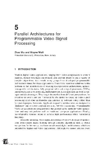 خرید و دانلود نسخه کامل کتاب Parallel Architectures for Programmable Video Signal Processing