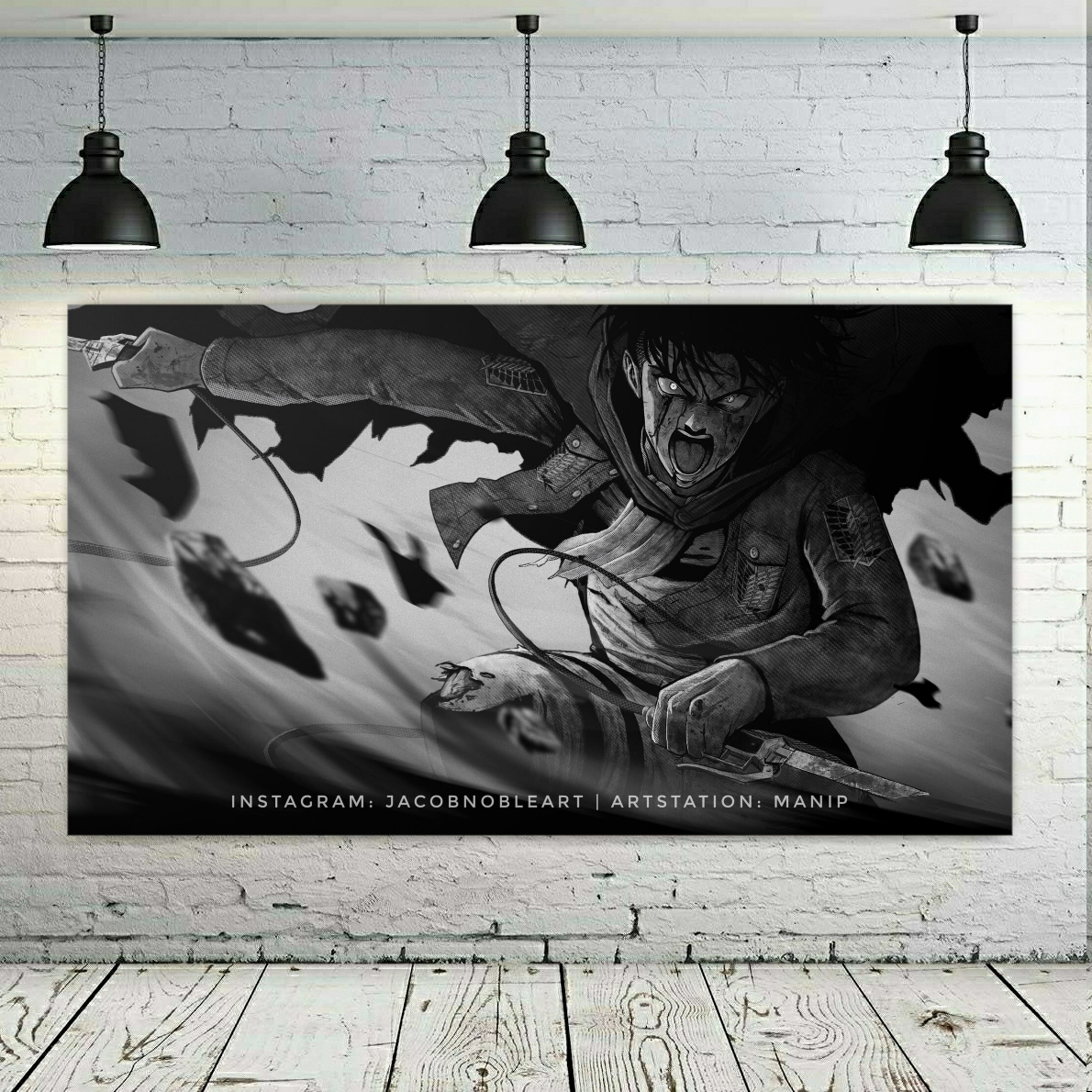 تابلو شاسی طرح انیمه اتک ان تایتان مدلKG221