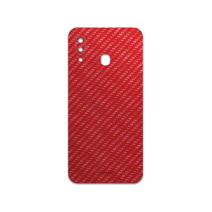 برچسب پوششی ماهوت مدل Red-Fiber مناسب برای گوشی موبایل سامسونگ Galaxy M30