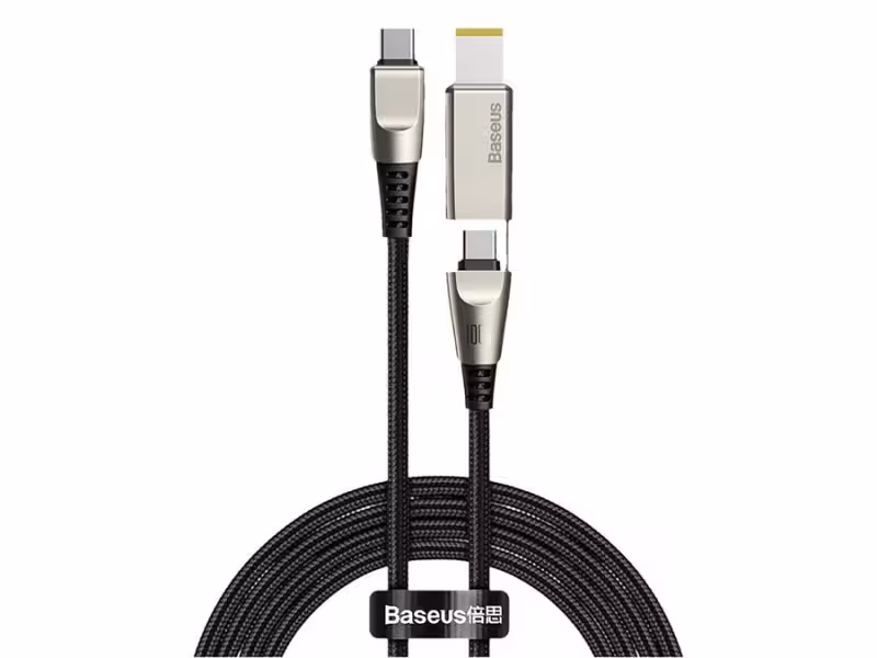 کابل دو سر تایپ سی به دی سی بیسوس Baseus Flash one for two Fast Charge Cable 100W 2m