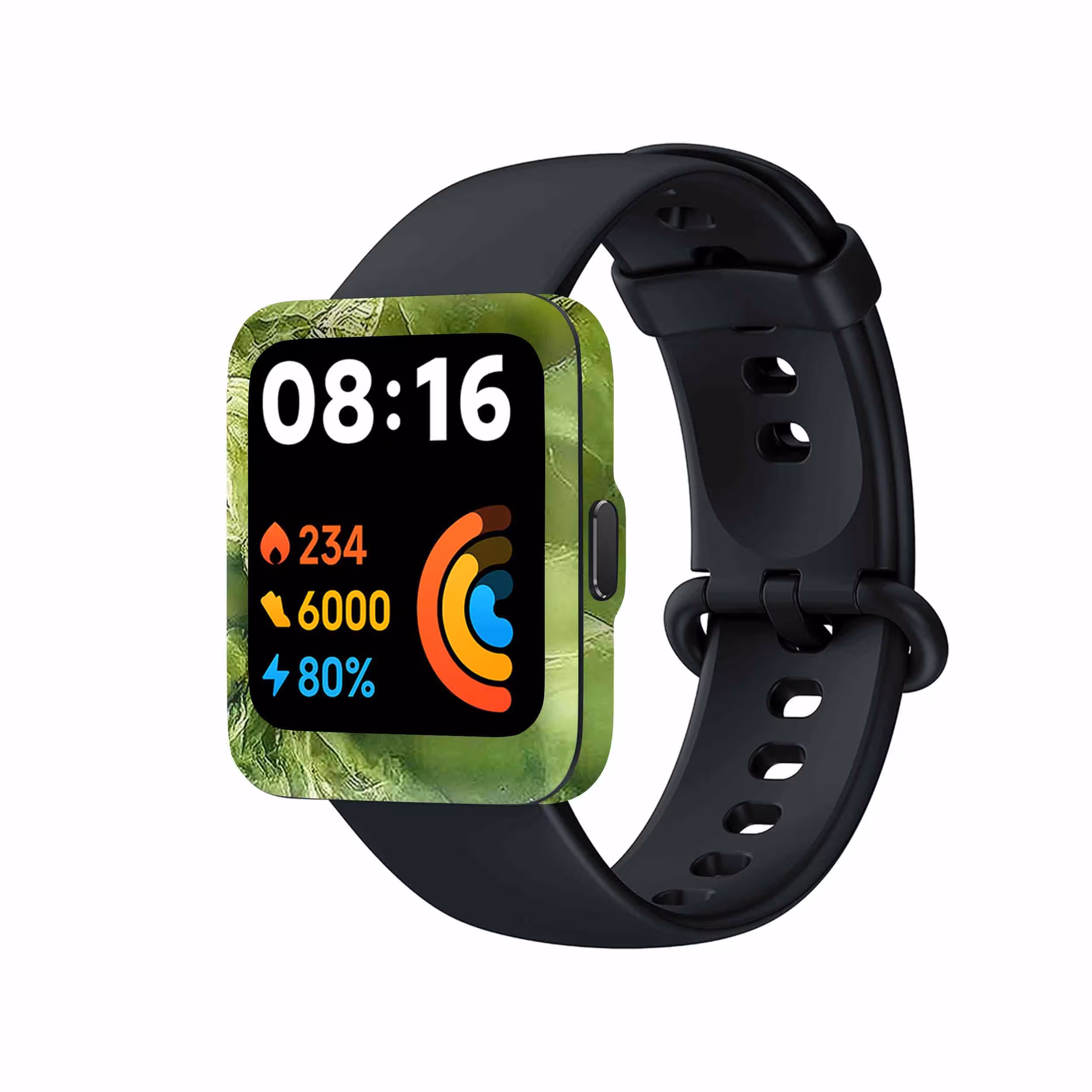برچسب ماهوت طرح Green_Crystal_Marble مناسب برای ساعت هوشمند شیائومی Redmi Watch 2 Lite