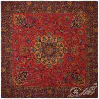 رومیزی ترمه سالاری یزد طرح بهارممتاز ابریشمی ـ مربع یک متر (بغچه) ـ قرمز سنتی