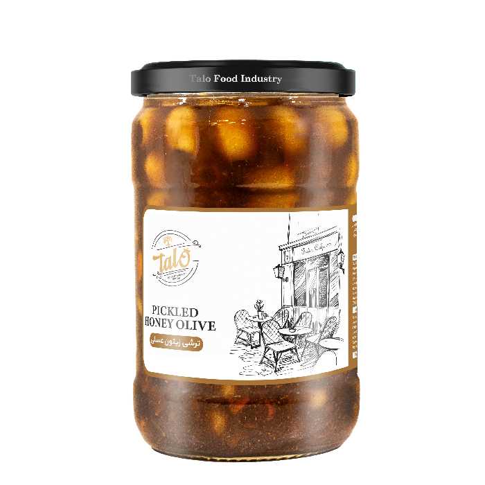 زیتون عسلی شیشه 700 گرمی تالو