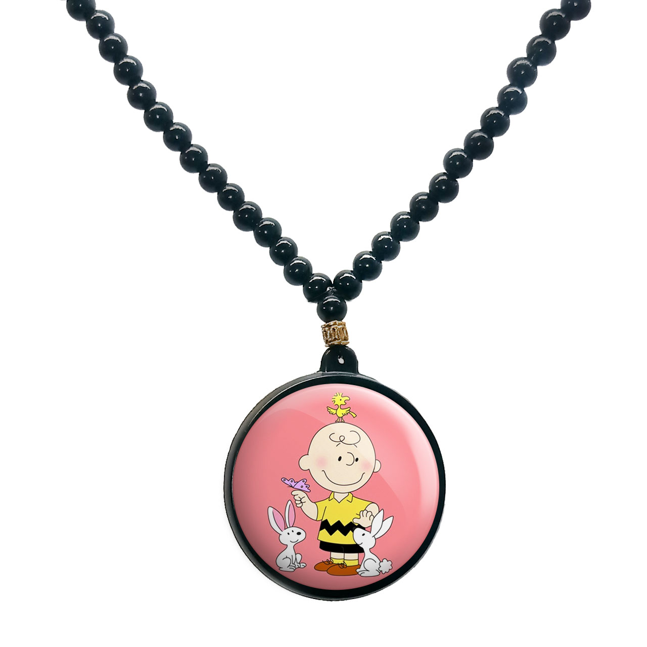 گردنبند پرمانه طرح اسنوپی کد pmd.14490 مدل دو طرفه