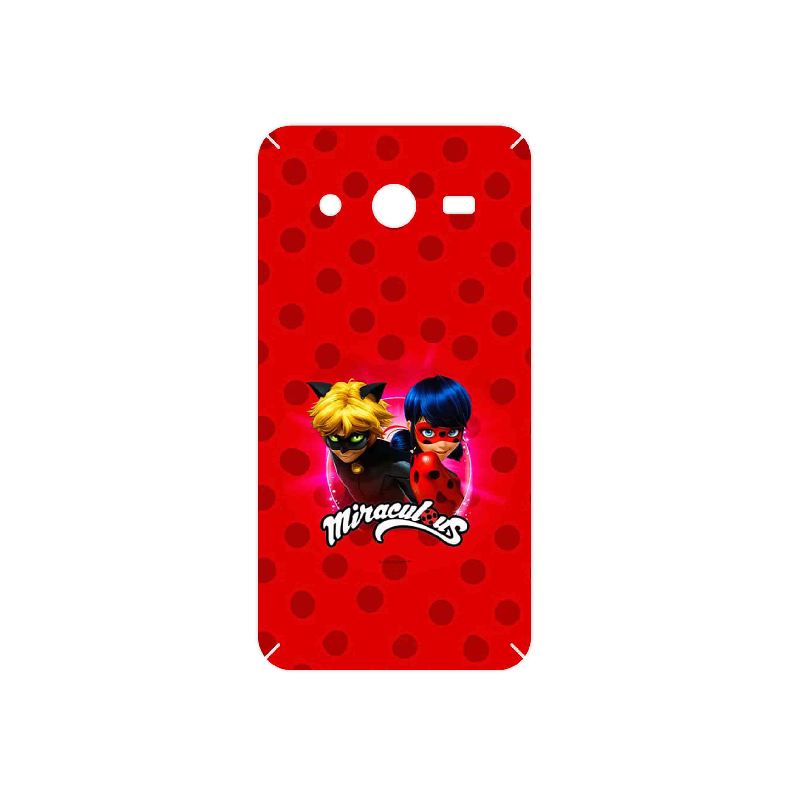 برچسب پوششی ماهوت مدل Ladybug and Cat Noir مناسب برای گوشی موبایل سامسونگ Galaxy Core 2