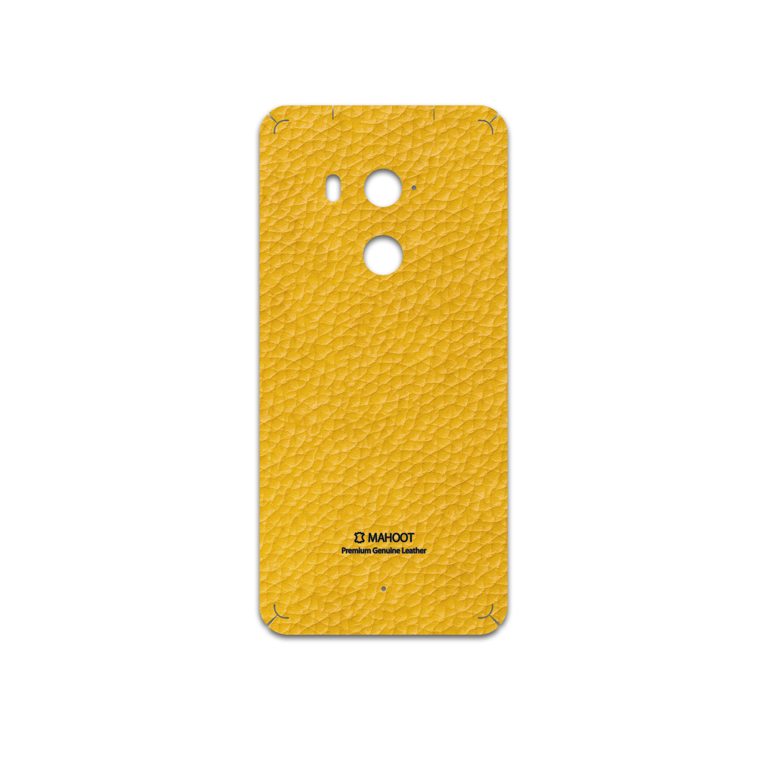 برچسب پوششی ماهوت مدل Mustard-Leather مناسب برای گوشی موبایل اچ تی سی U11 Plus