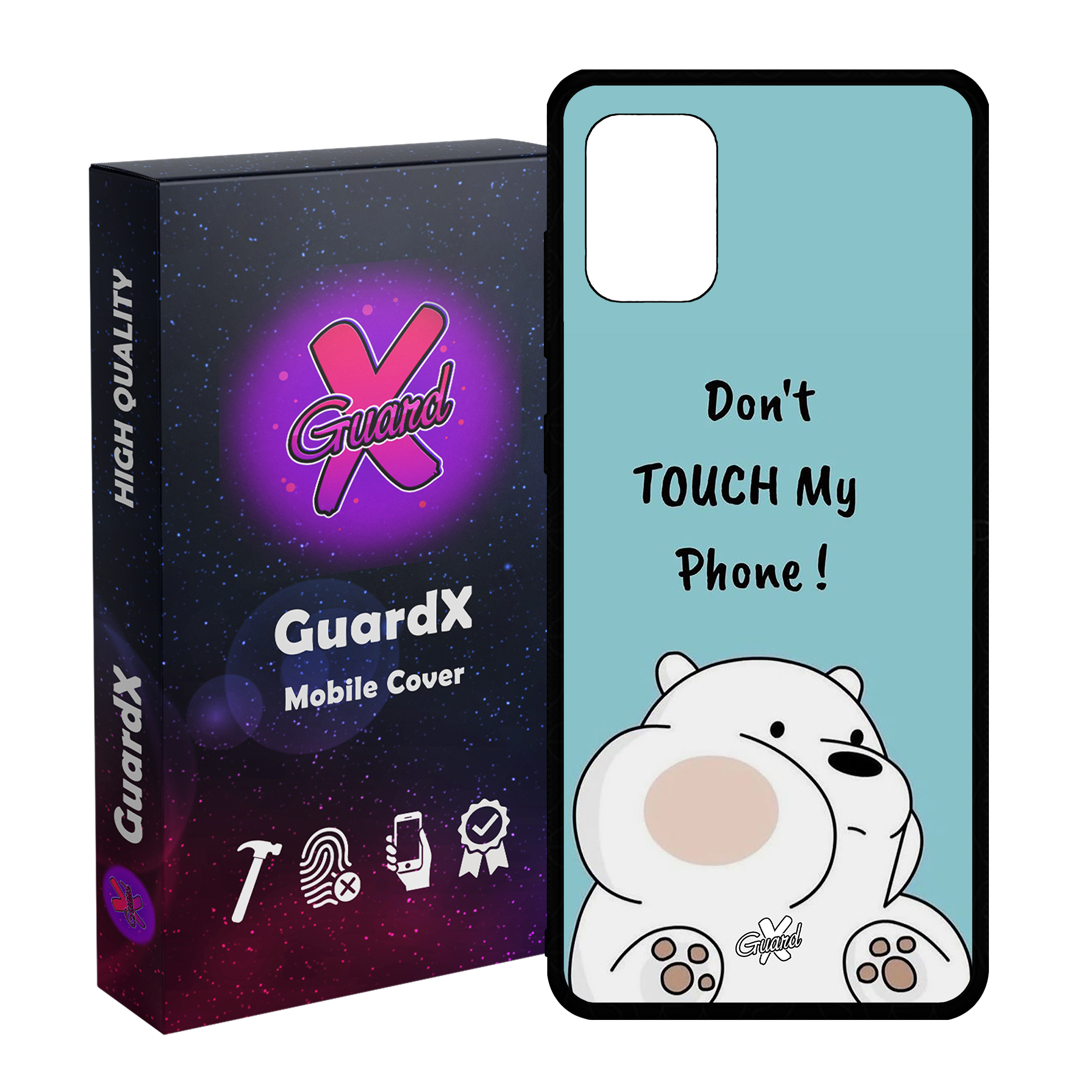 کاور گارد ایکس طرح خرس کله فندقی مدل Glass10535 مناسب برای گوشی موبایل سامسونگ Galaxy A71 4G