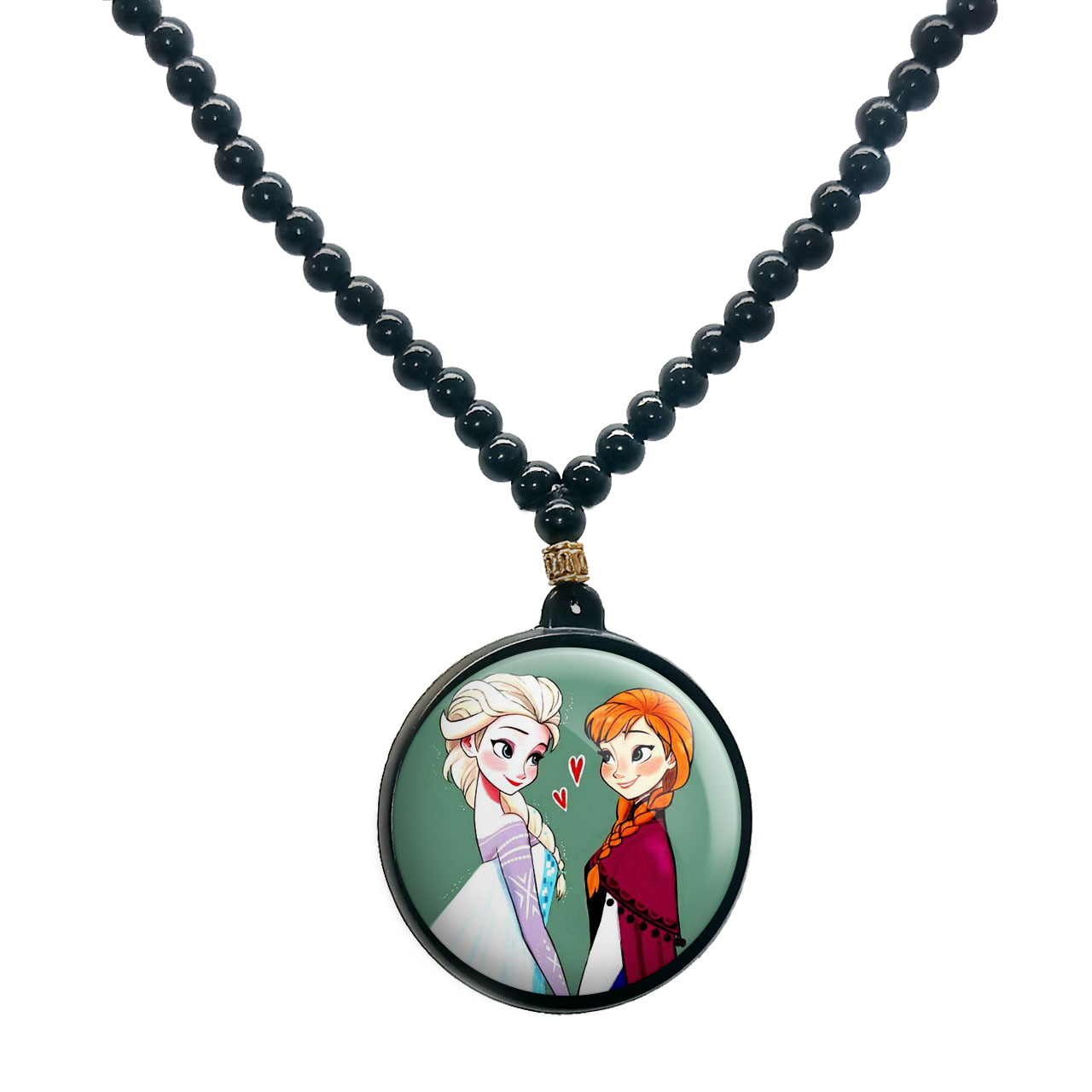 گردنبند پرمانه طرح پرنسس ها کد pmd.386 مدل دو طرفه