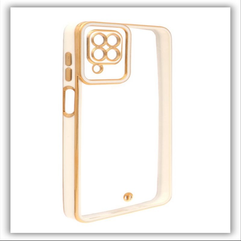 قاب الکترو پلیتینگ محافظ لنزدار Samsung A12 - F12 -M12 سفید