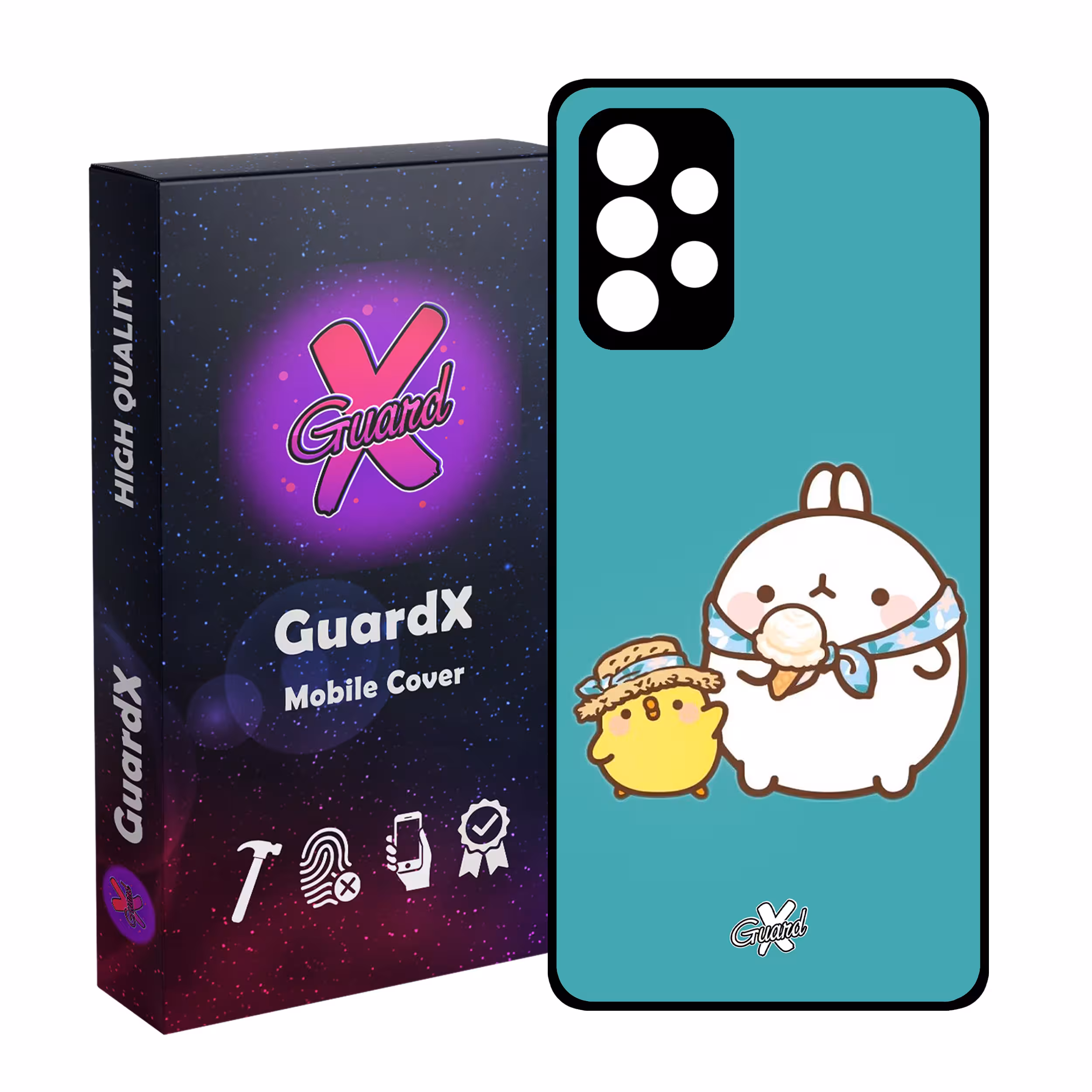 کاور گارد ایکس طرح مولانگ مدل Glass10312 مناسب برای گوشی موبایل سامسونگ Galaxy A72