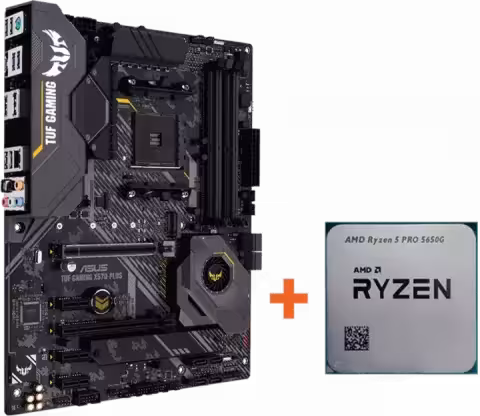 باندل مادربرد Asus TUF Gaming X570 Plus به همراه پردازنده AMD Ryzen 5 Pro 5650G