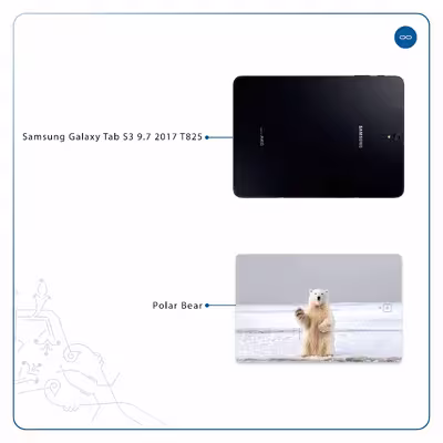 برچسب پوششی ماهوت مدل Polar bear مناسب برای تبلت سامسونگ Galaxy Tab S3 9.7 2017 T825