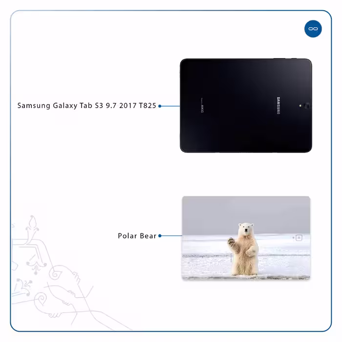 برچسب پوششی ماهوت مدل Polar bear مناسب برای تبلت سامسونگ Galaxy Tab S3 9.7 2017 T825