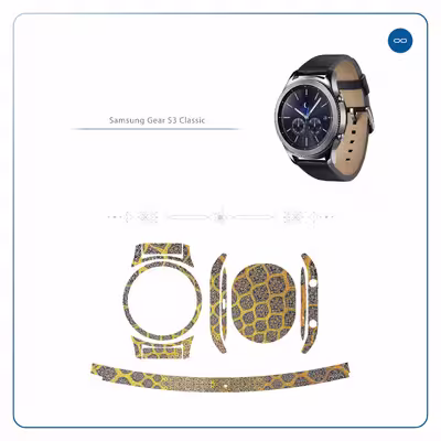 برچسب ماهوت طرح Iran-Tile2 مناسب برای ساعت هوشمند سامسونگ Galaxy Gear S3 Classic