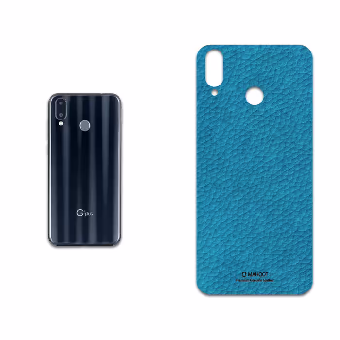 برچسب پوششی ماهوت مدل Blue-Leather مناسب برای گوشی موبایل جی پلاس Q10