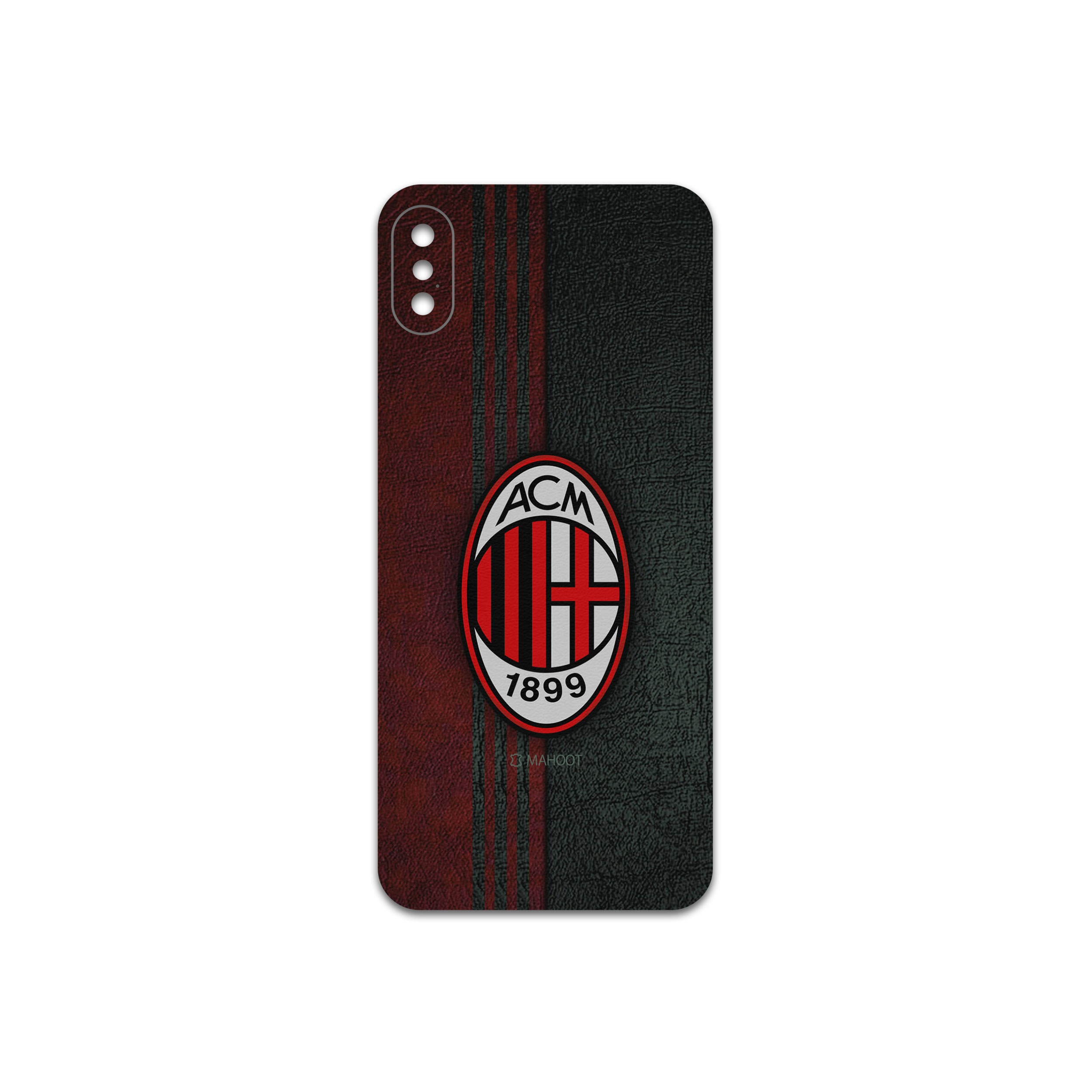 برچسب پوششی ماهوت مدل AC-Milan-FC مناسب برای گوشی موبایل اپل iPhone X