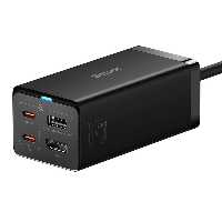 شارژر رومیزی بیسوس GaN5 Pro Desktop CCGP110201 توان 67 وات و انتقال تصویر 4K