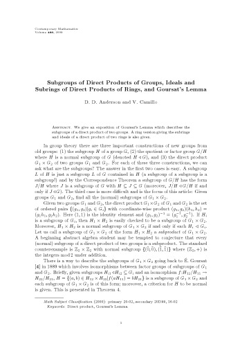 خرید و دانلود نسخه کامل کتاب Subgroups of direct products of groups, ideals and subrings of direct products of rings, and Goursat’s lemma