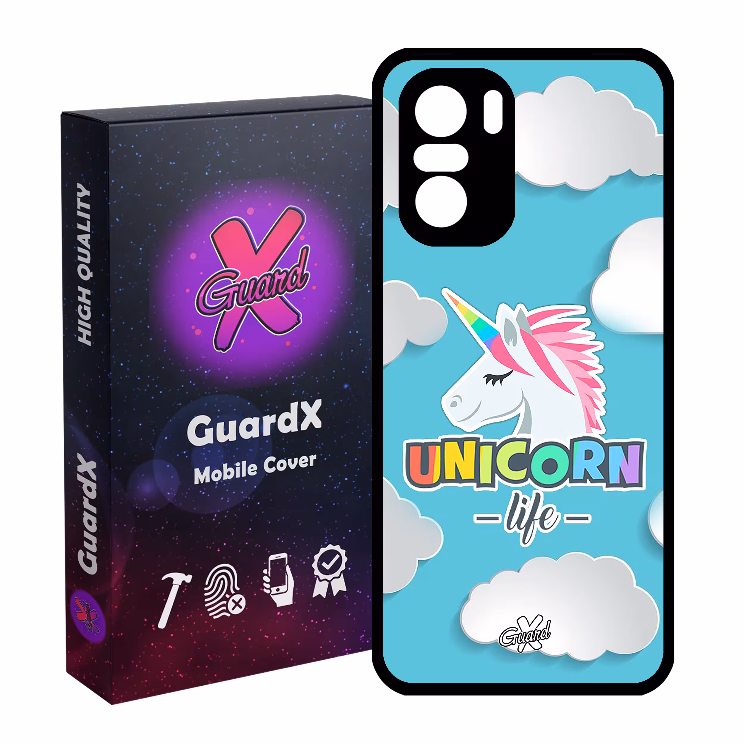 کاور گارد ایکس طرح Unicorn مدل Glass10060 مناسب برای گوشی موبایل شیائومی Poco F3/MI 11X/MI 11X Pro/Redmi K40/K40 Pro