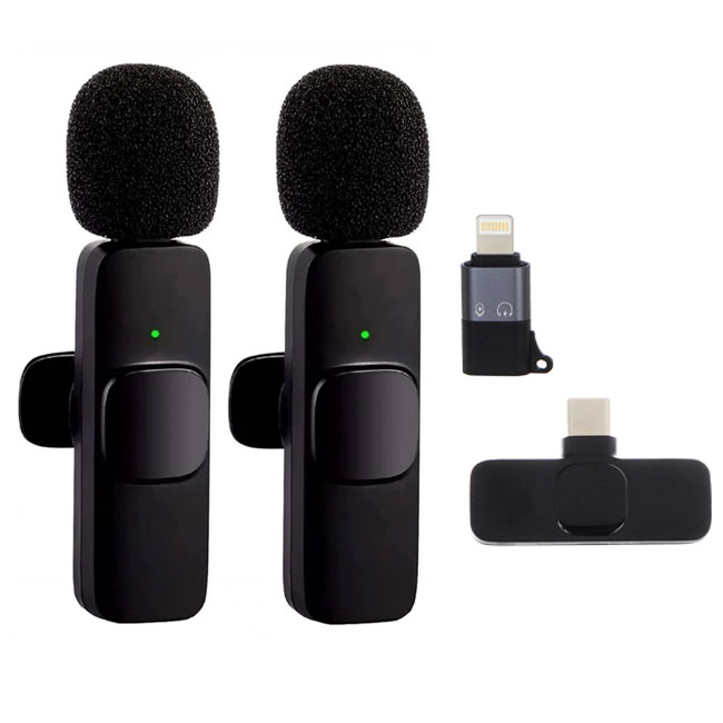 میکروفون یقه ای وایرلس بیسیم مدل 2IN1- K9