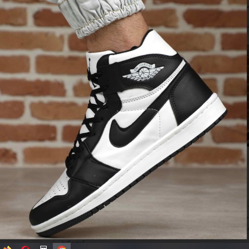 کتونی نایک جردن 1 مشکی سفید Nike Air Jordan