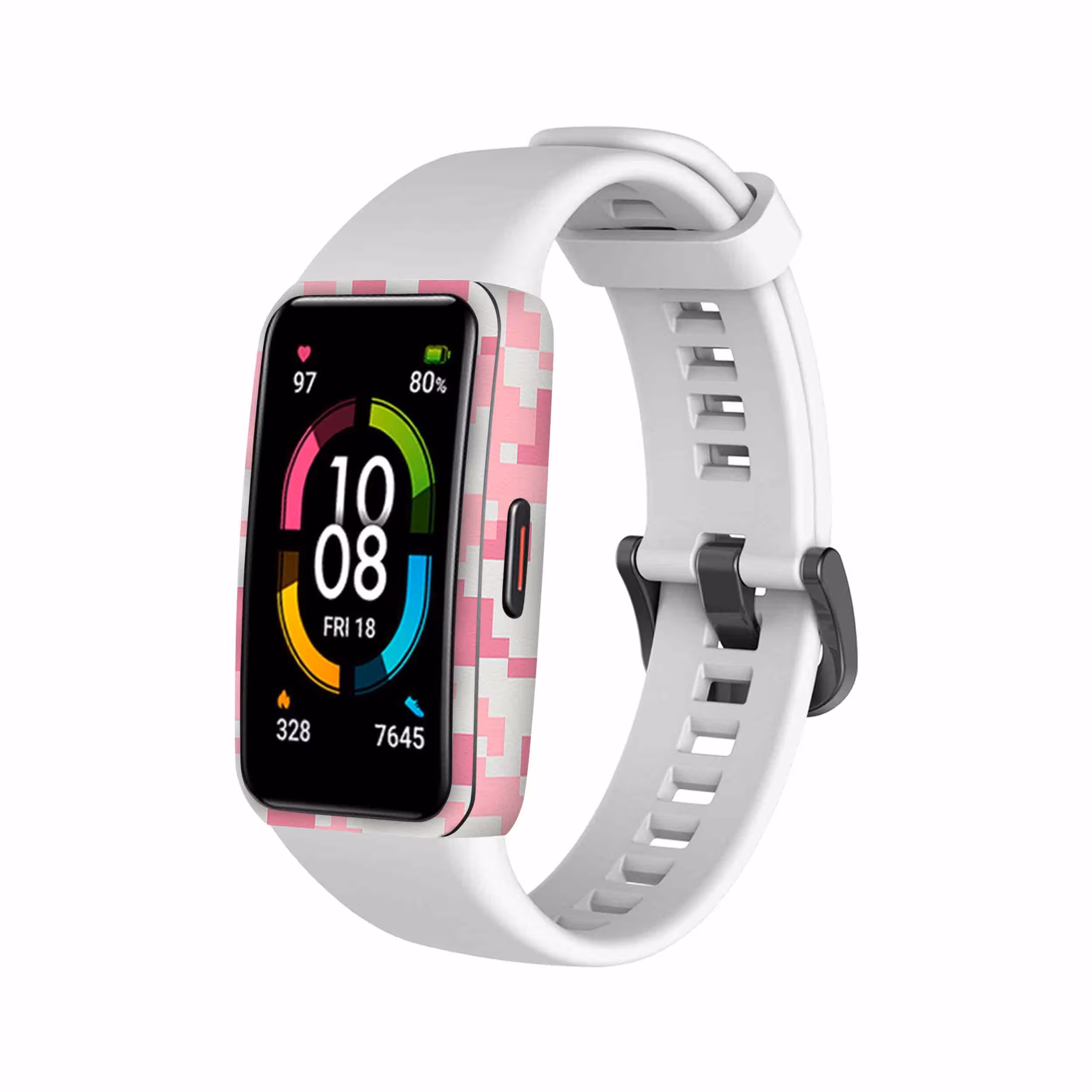 برچسب ماهوت طرح Army Pink pixel مناسب برای ساعت هوشمند هوآوی band 6